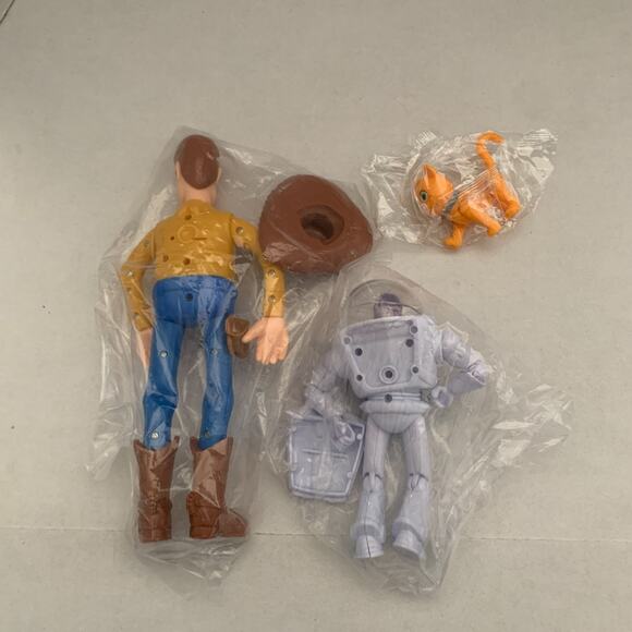 Disney Pixar Toy Story Action Figures Lot of 3 Woody Buzz Lightyear Cat - Picture 2 of 10
